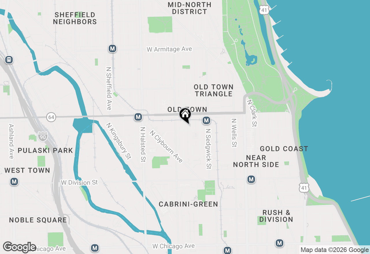 Map of 1515 N Mohawk Street #1, Chicago, IL 60610