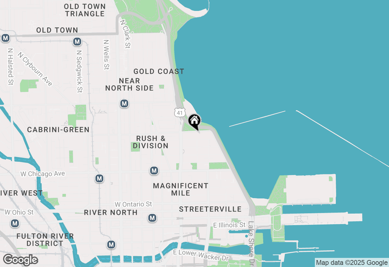 Map of 189 E Lake Shore Drive #4E, Chicago, IL 60611