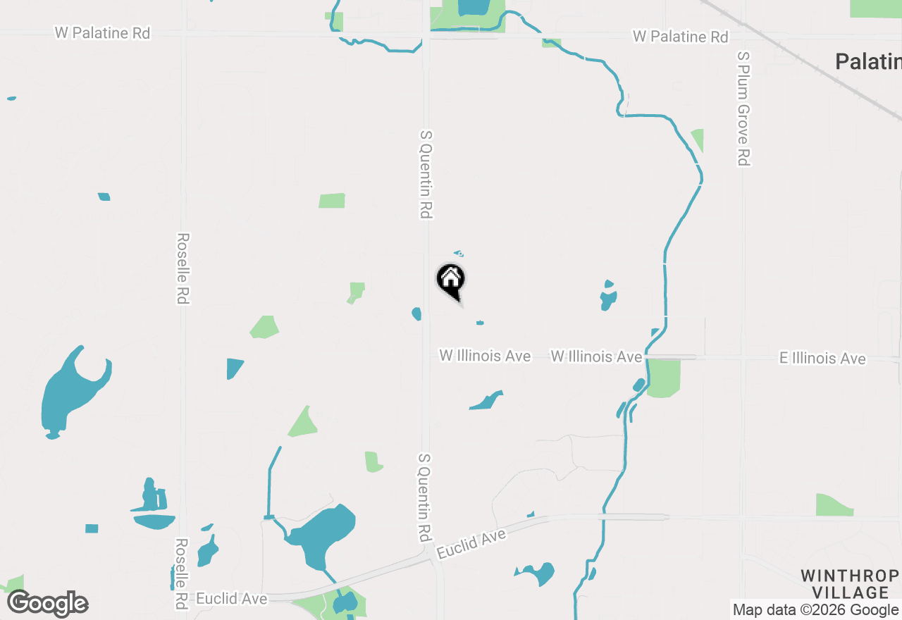 Map of 738 W Evergreen Court, Palatine, IL 60067