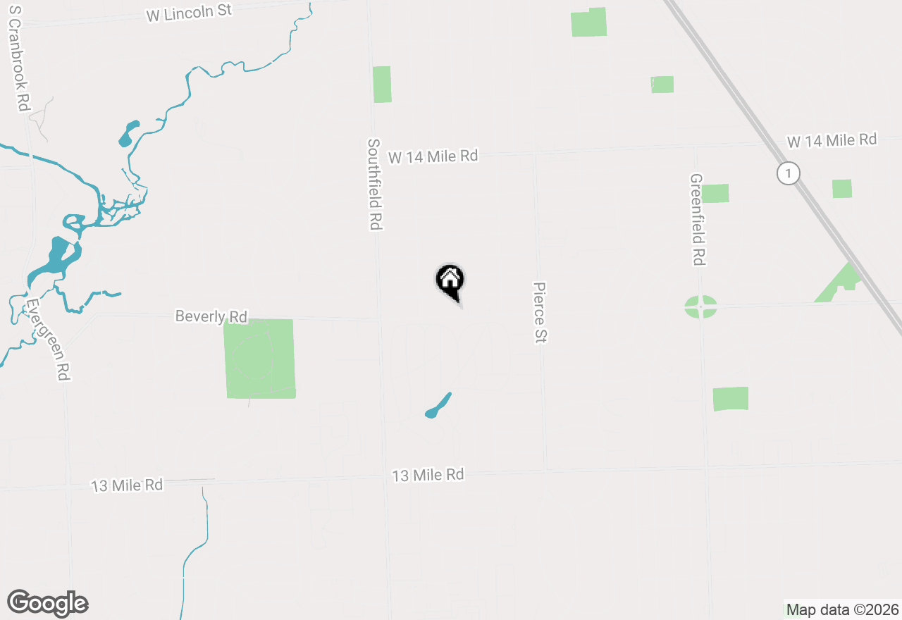 Map of 17330 Beverly Road, Beverly Hills, MI 48025