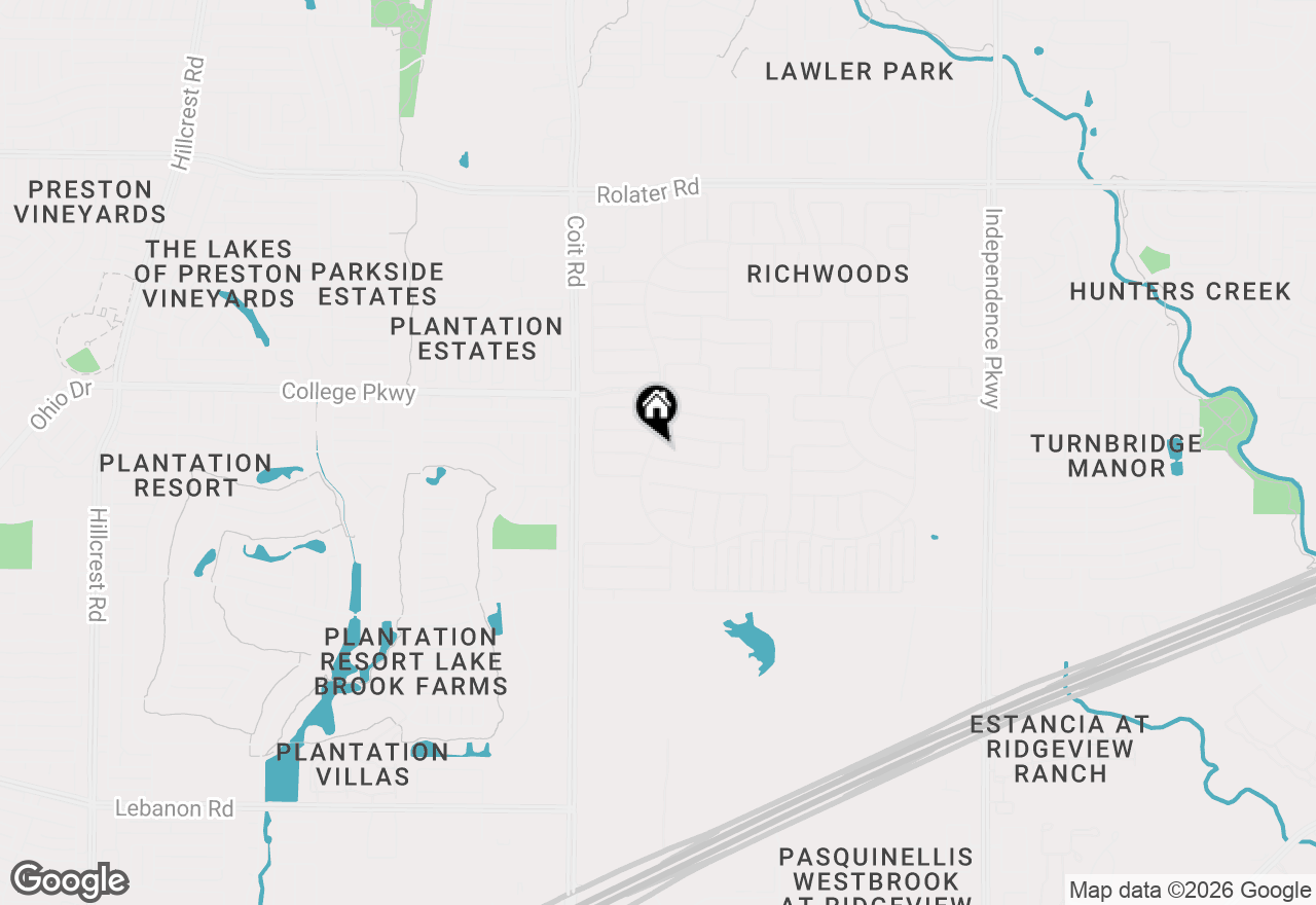 Map of 13122 Dolomite Drive, Frisco, TX 75035