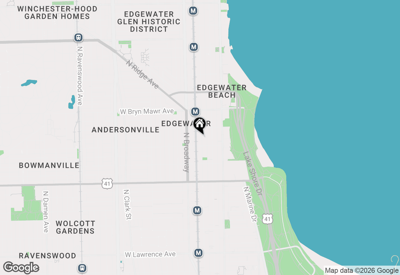 Map of 5428 N Winthrop Avenue #201, Chicago, IL 60640