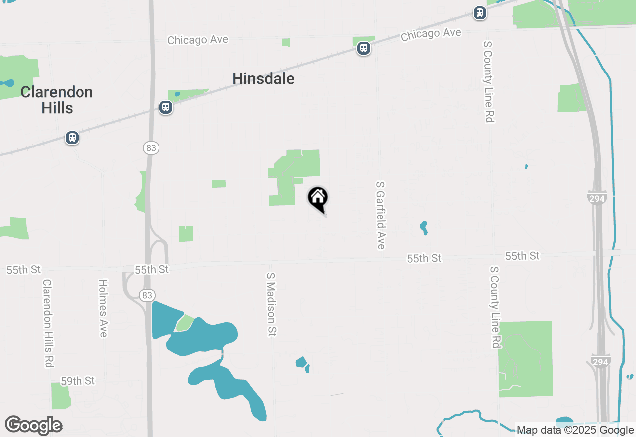 Map of 824 S Grant Street, Hinsdale, IL 60521