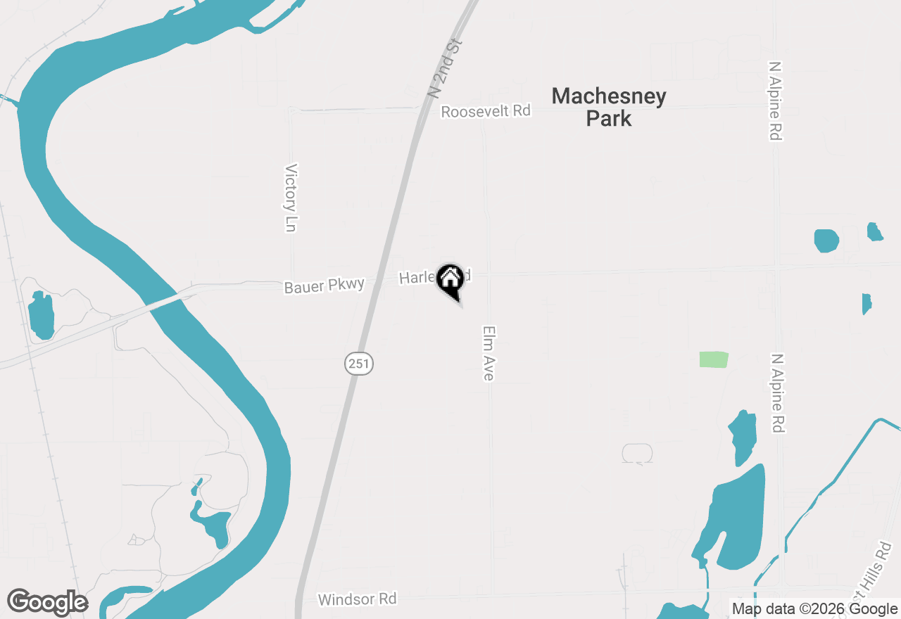 Map of 7637 Rogers Street, Machesney Park, IL 61115