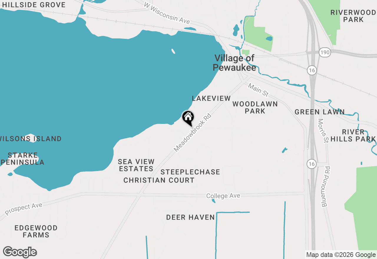 Map of 131 Maple Ave, Pewaukee, WI 53072