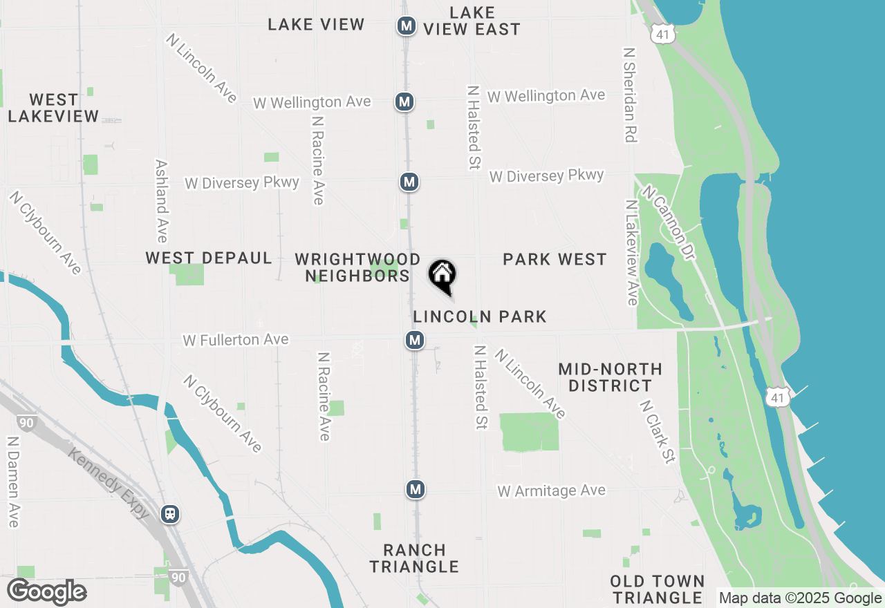 Map of 2470 N Lincoln Avenue #2N, Chicago, IL 60614