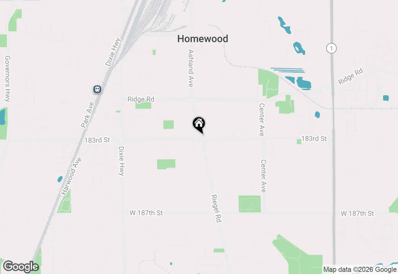 Map of 18264 Riegel Road, Homewood, IL 60430