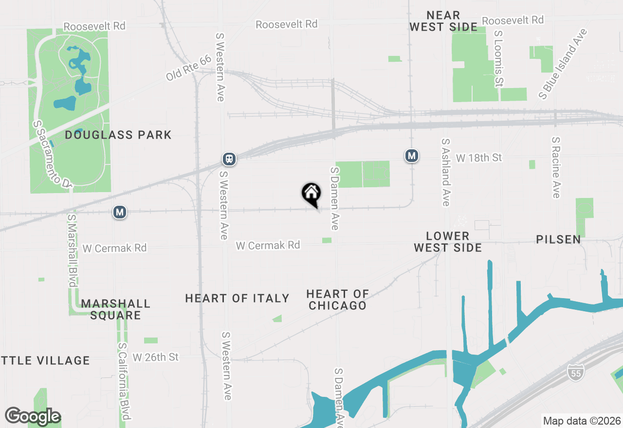 Map of 2052 W 21st Street, Chicago, IL 60608