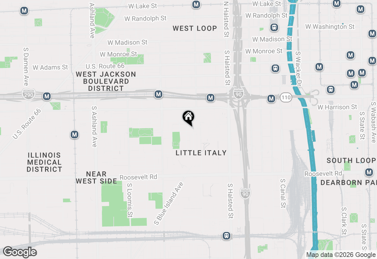 Map of 1044 W Polk Street #2, Chicago, IL 60607