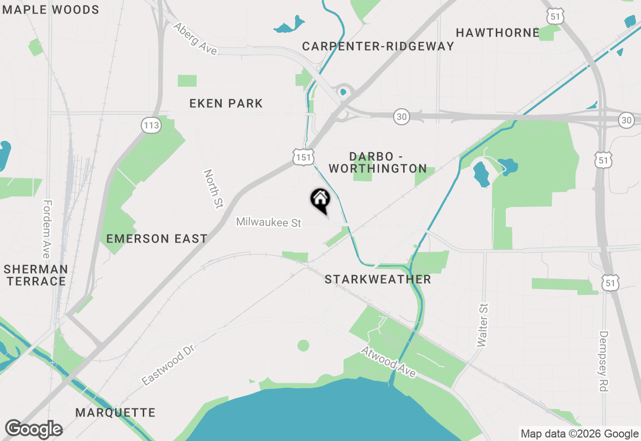 Map of 2926 Milwaukee Street, Madison, WI 53704