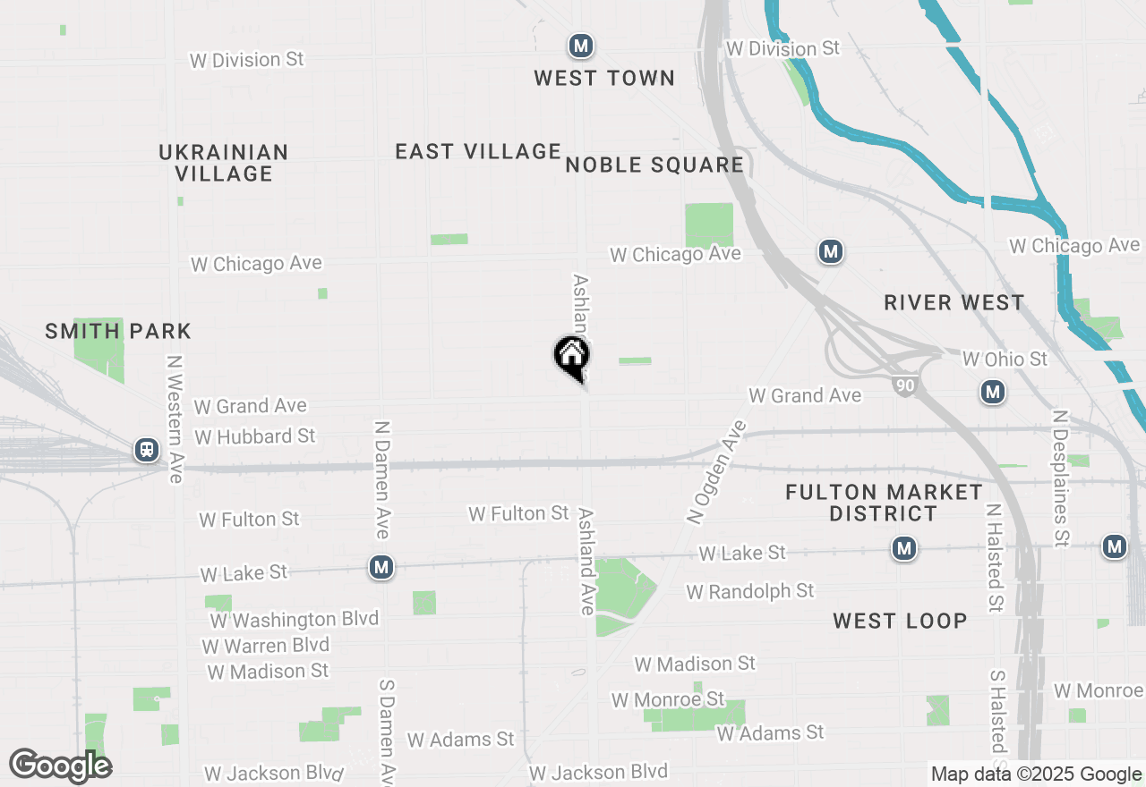 Map of 1610 W Grand Avenue #2C, Chicago, IL 60622