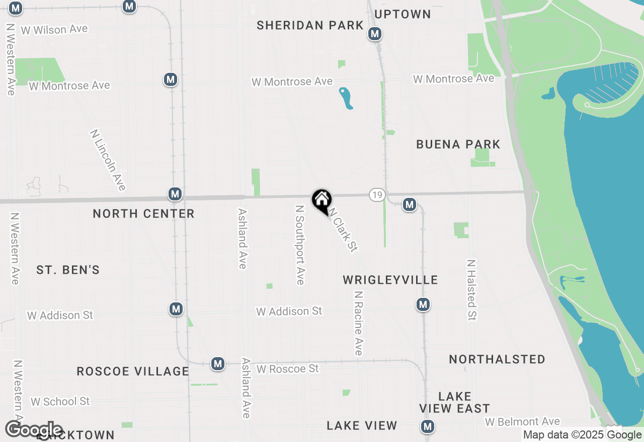 Map of 1308 W Byron Street #G, Chicago, IL 60613