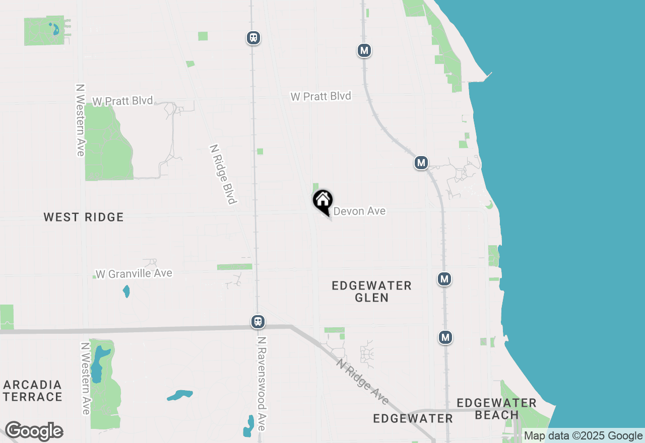 Map of 1542 W Highland Avenue, Chicago, IL 60660