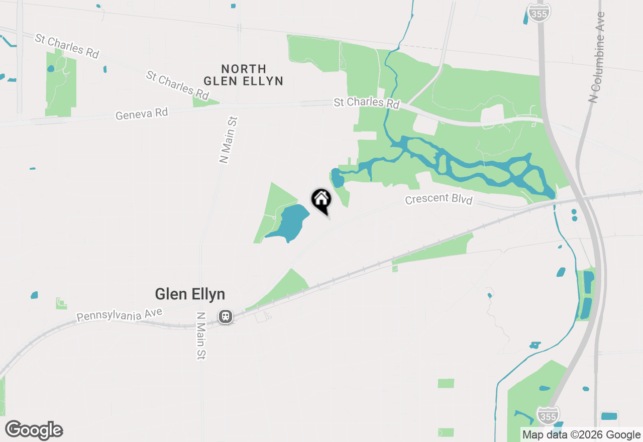 Map of 641 Lake Road, Glen Ellyn, IL 60137
