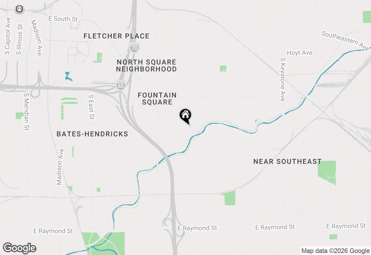 Map of 1334 Laurel Street, Indianapolis, IN 46203