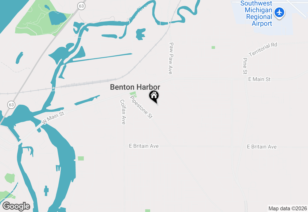 Map of 309 High Street, Benton Harbor, MI 49022
