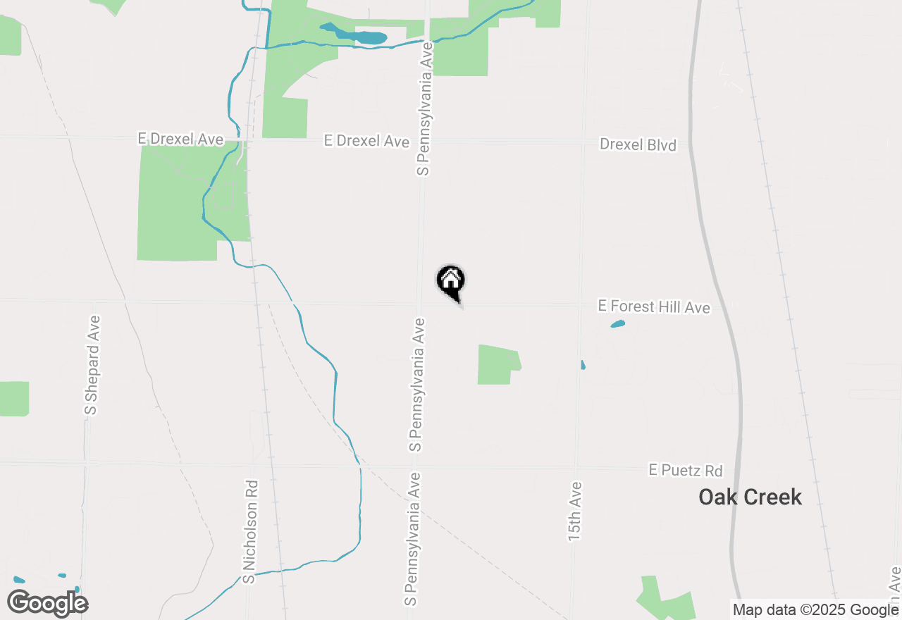 Map of 2521 E Forest Hill Ave, Oak Creek, WI 53154