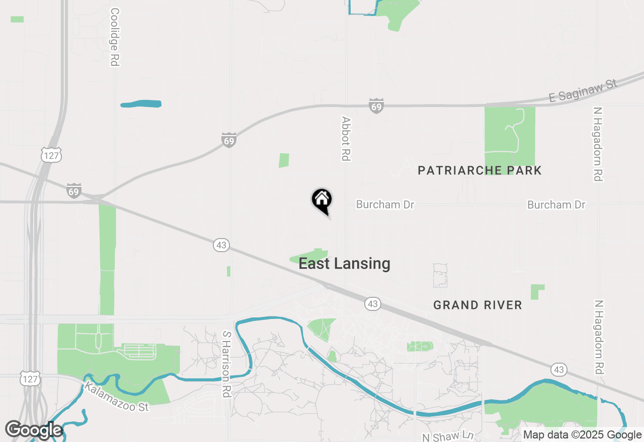 Map of 614 Forest Street, East Lansing, MI 48823