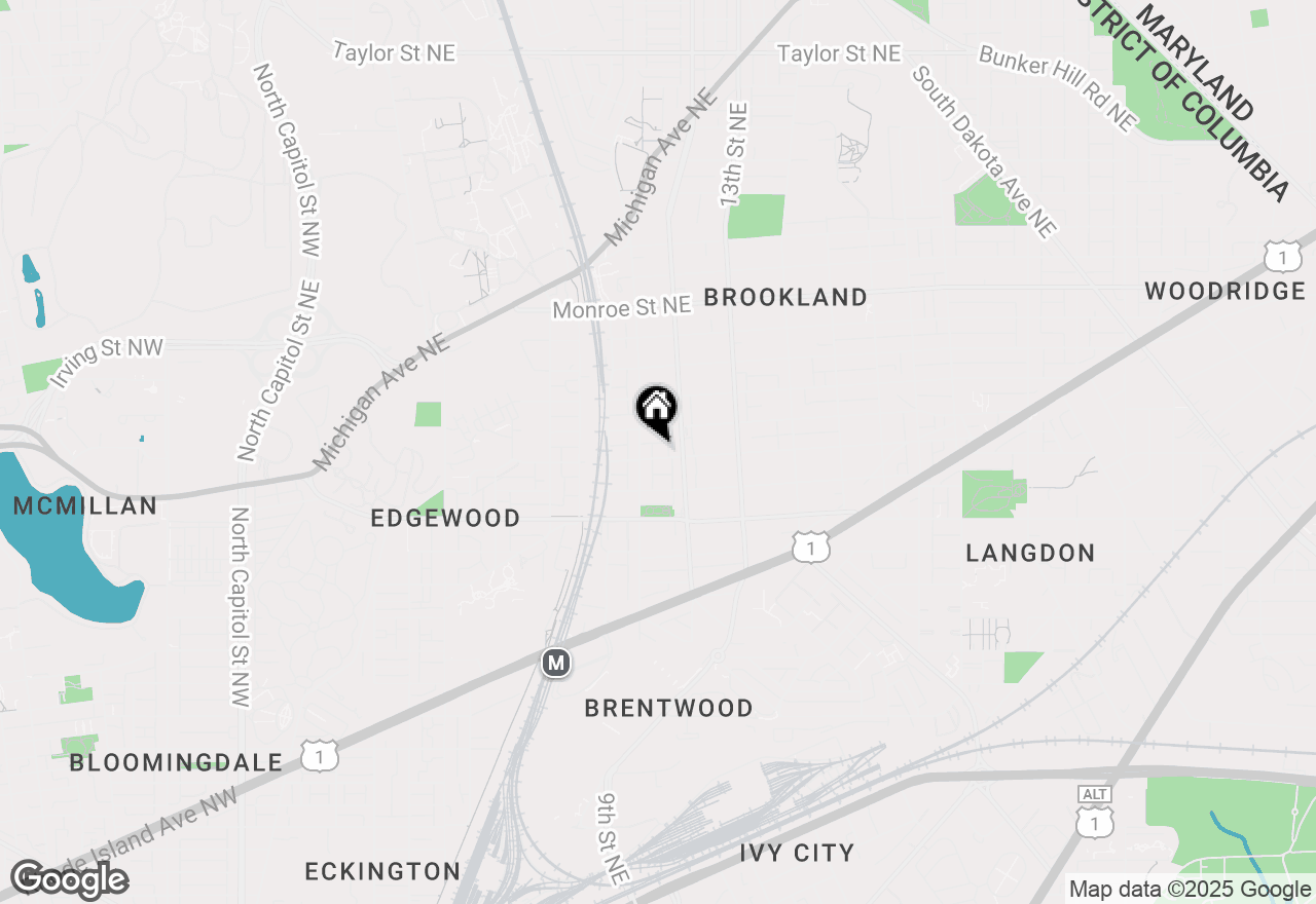 Map of 1012 Hamlin Street Ne, Washington, DC 20017