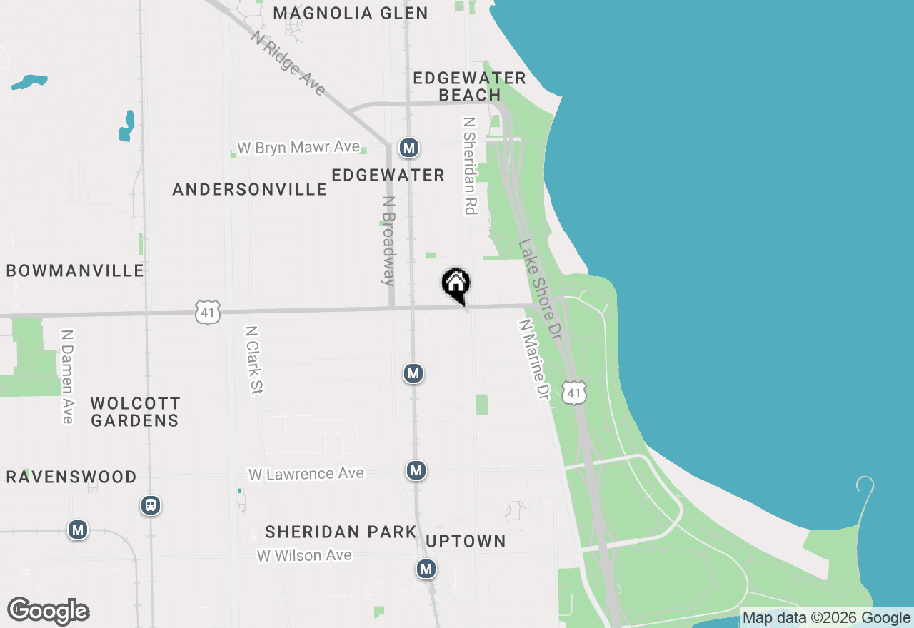 Map of 5125 N Kenmore Avenue #PH-NORTH-5N, Chicago, IL 60640