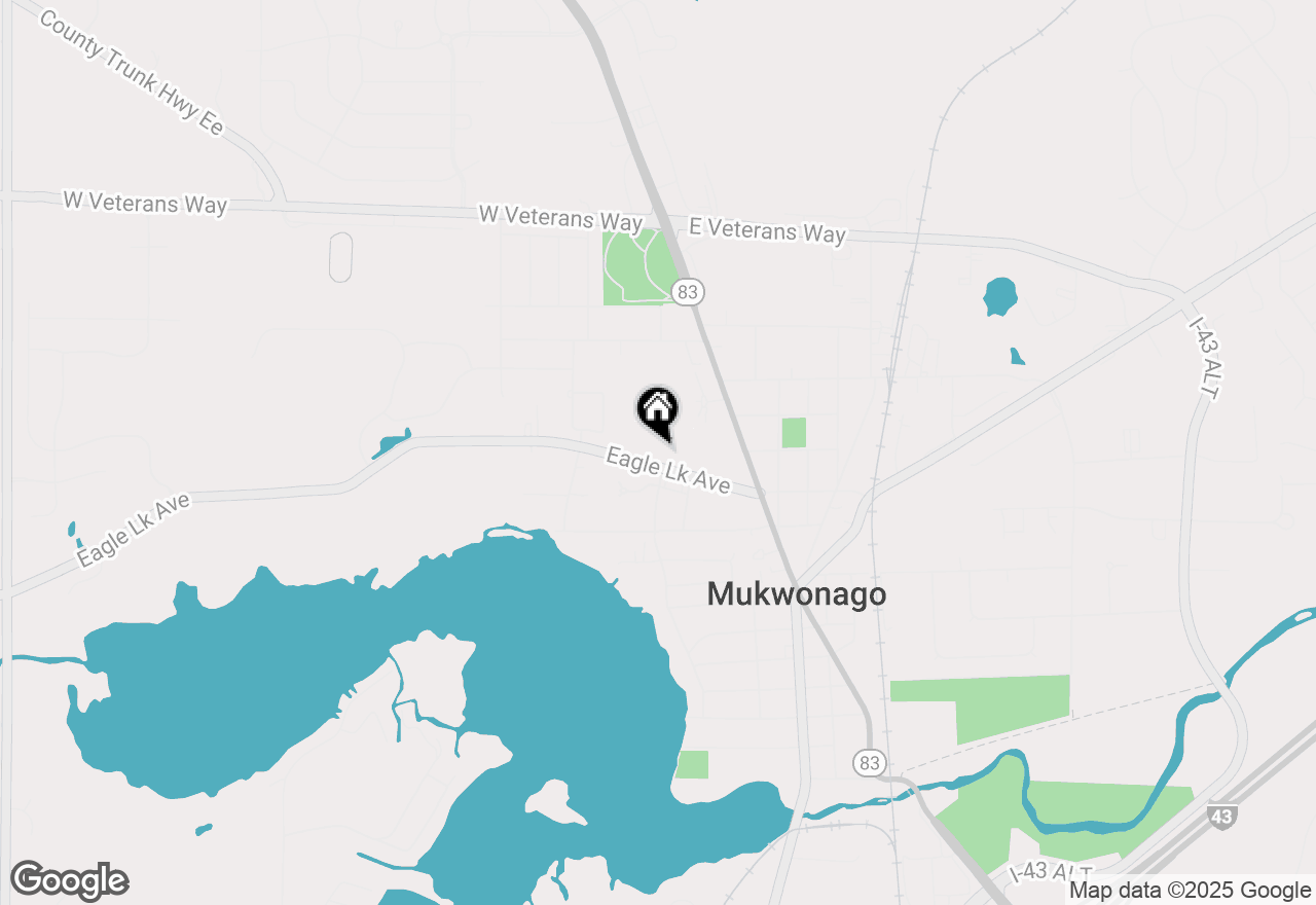 Map of 302 Eagle Lake Ave, Mukwonago, WI 53149