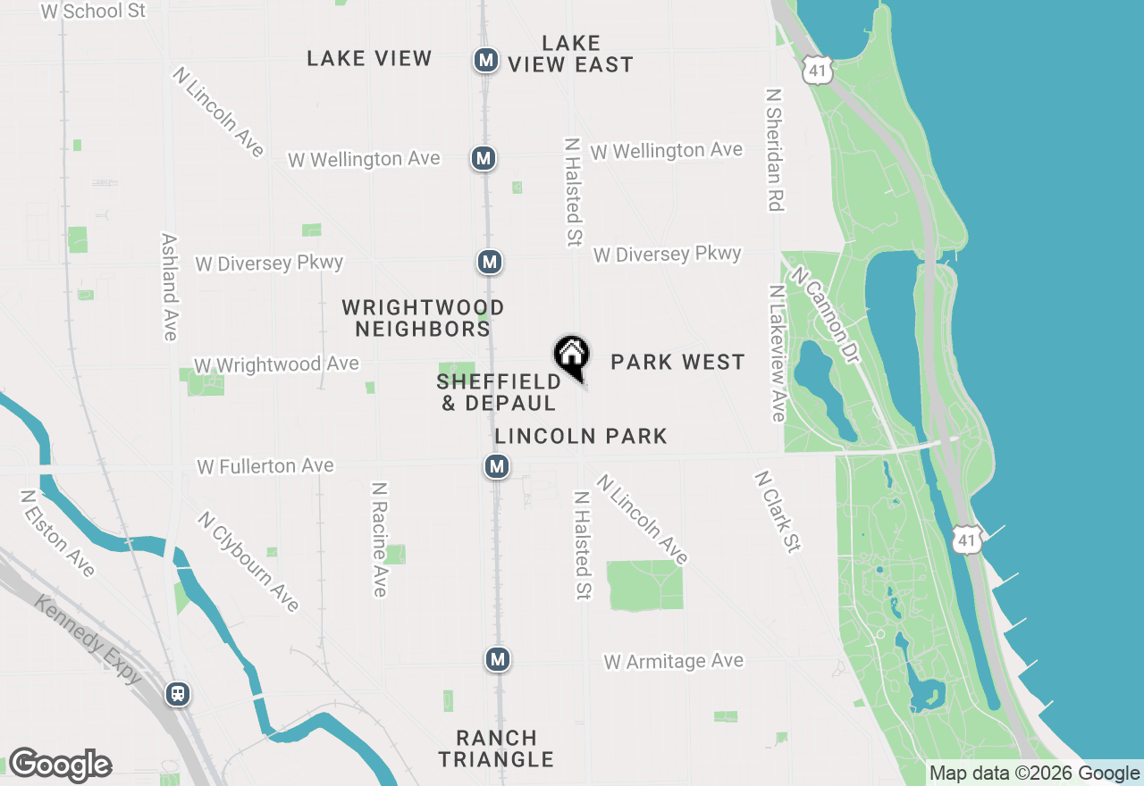 Map of 2516 N Halsted Street #4N, Chicago, IL 60614
