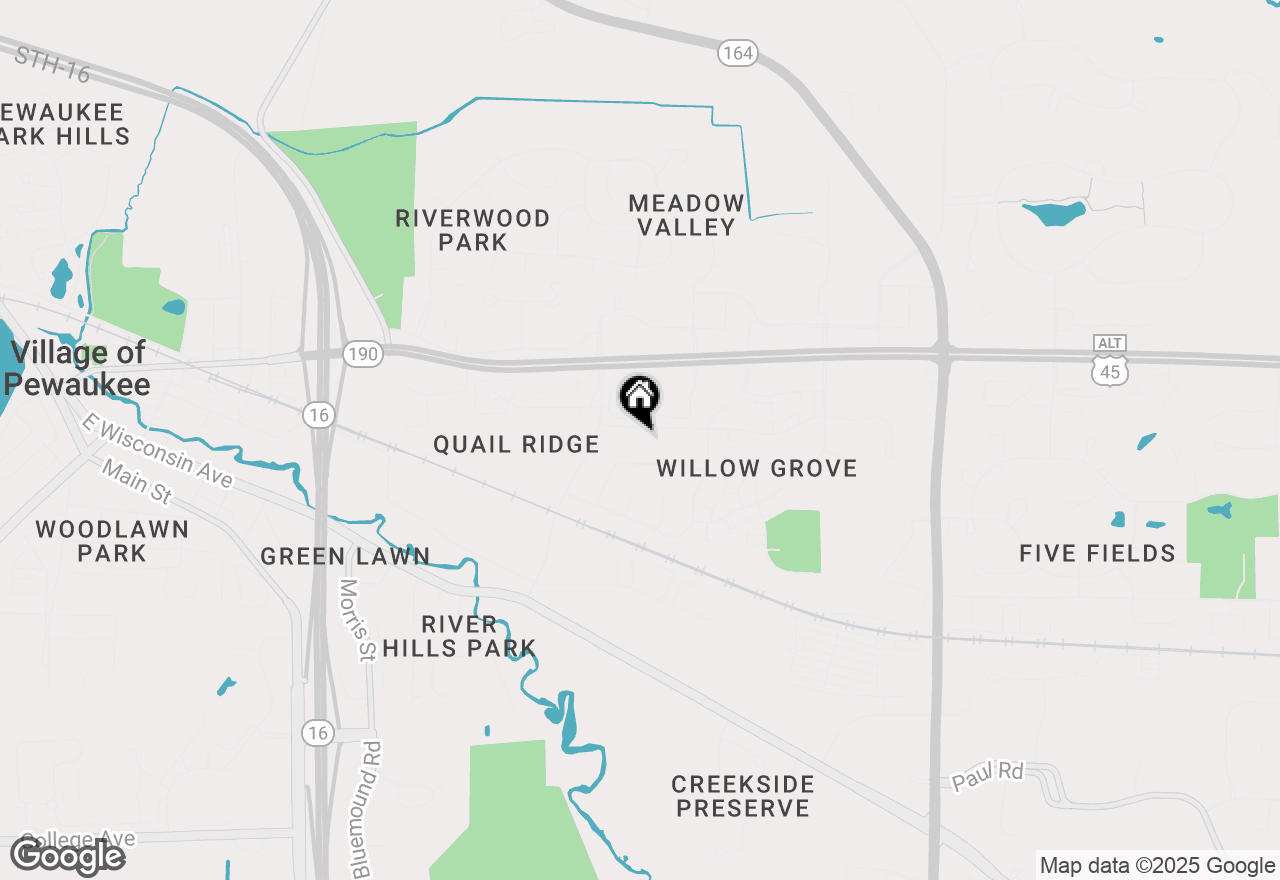 Map of 1232 Sunnyridge Rd, Pewaukee, WI 53072