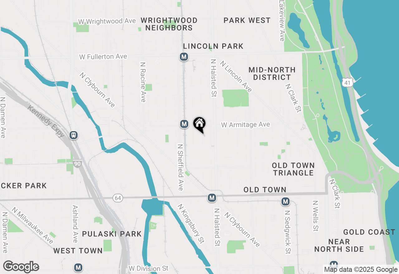 Map of 1933 N Fremont Street, Chicago, IL 60614