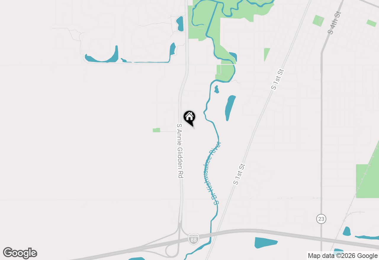Map of 1264 Bellevue Drive, Dekalb, IL 60115
