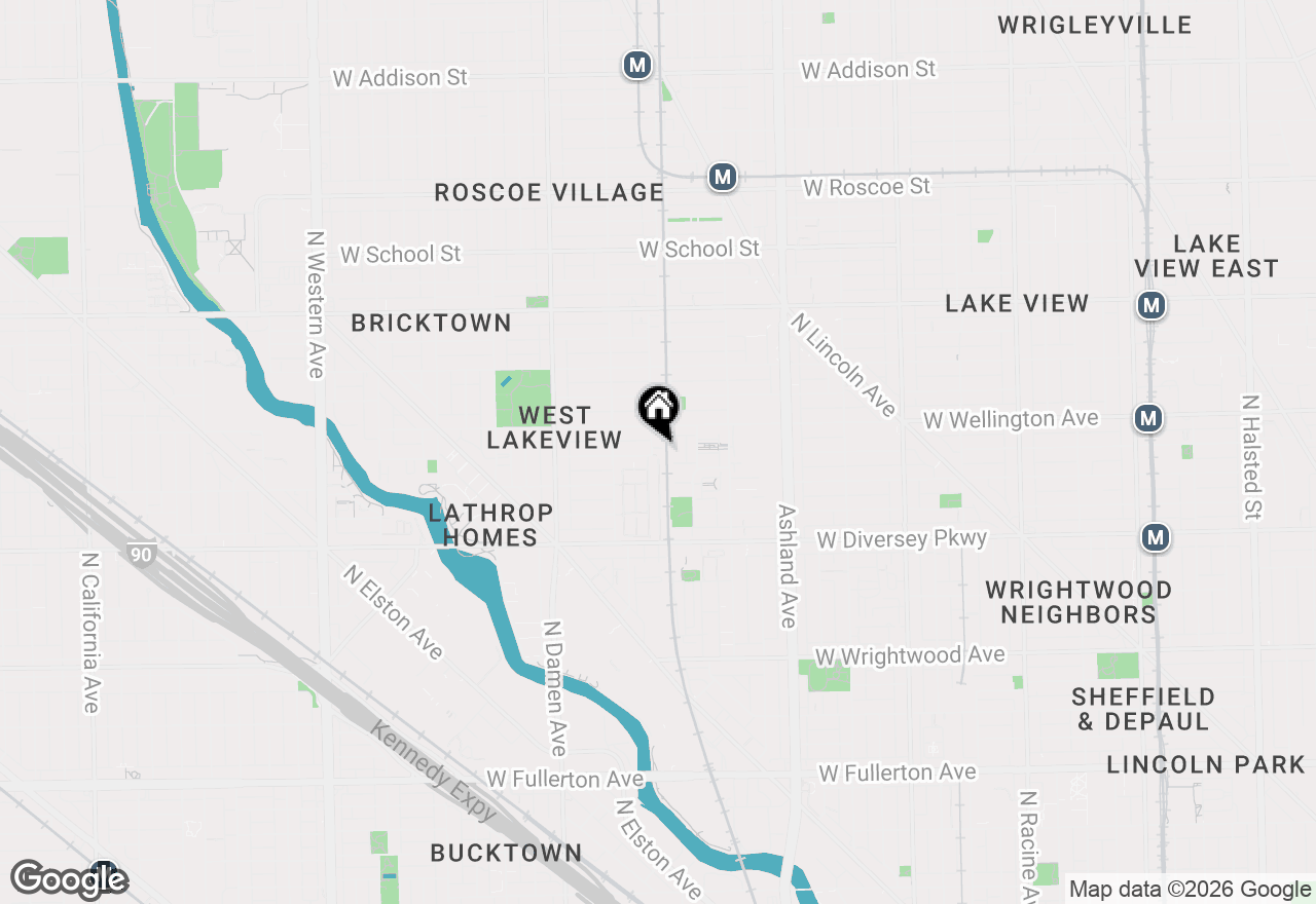 Map of 2939 N Honore Street #C, Chicago, IL 60657