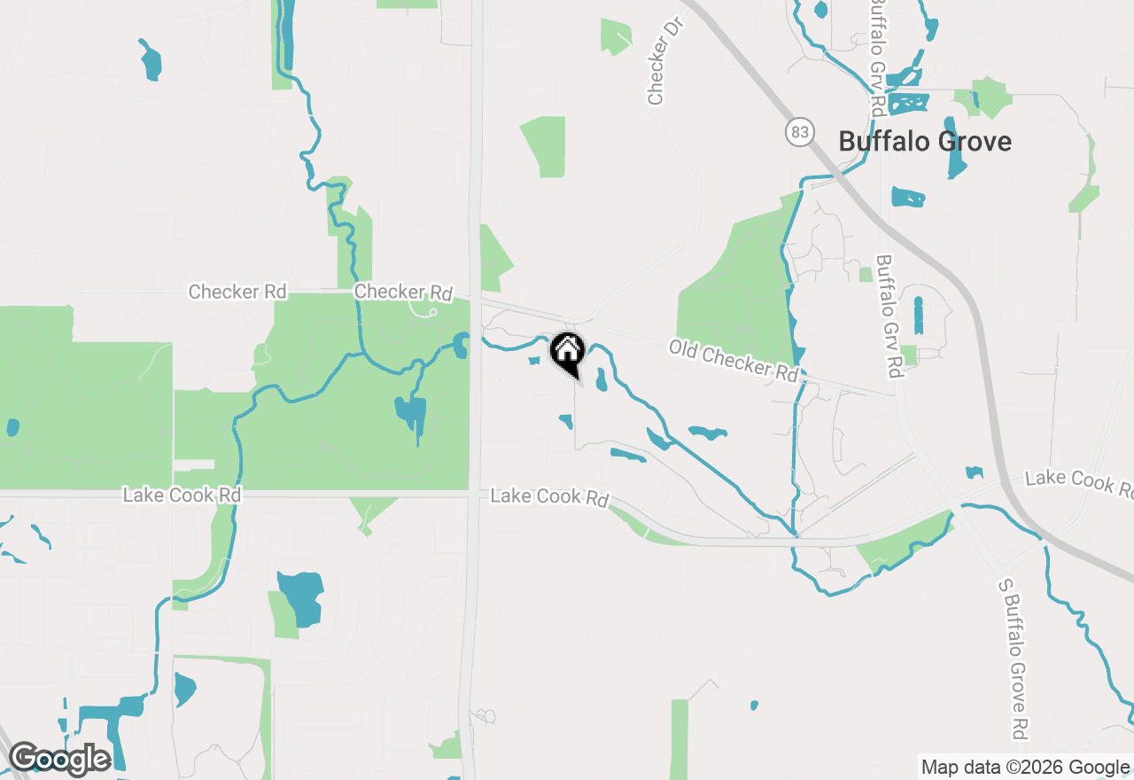 Map of 1037 Auburn Lane #1037, Buffalo Grove, IL 60089