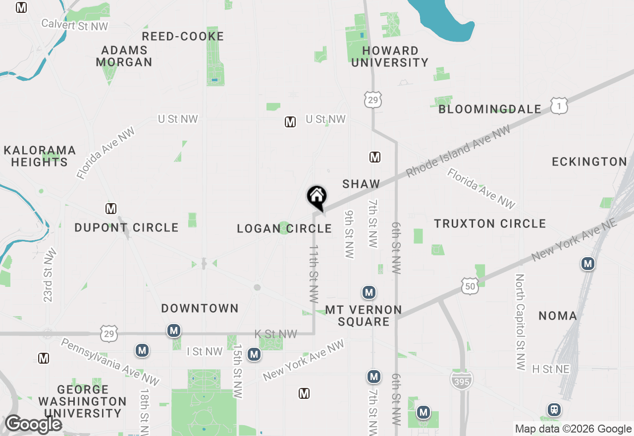 Map of 1521 11th Street Nw, Washington, DC 20001