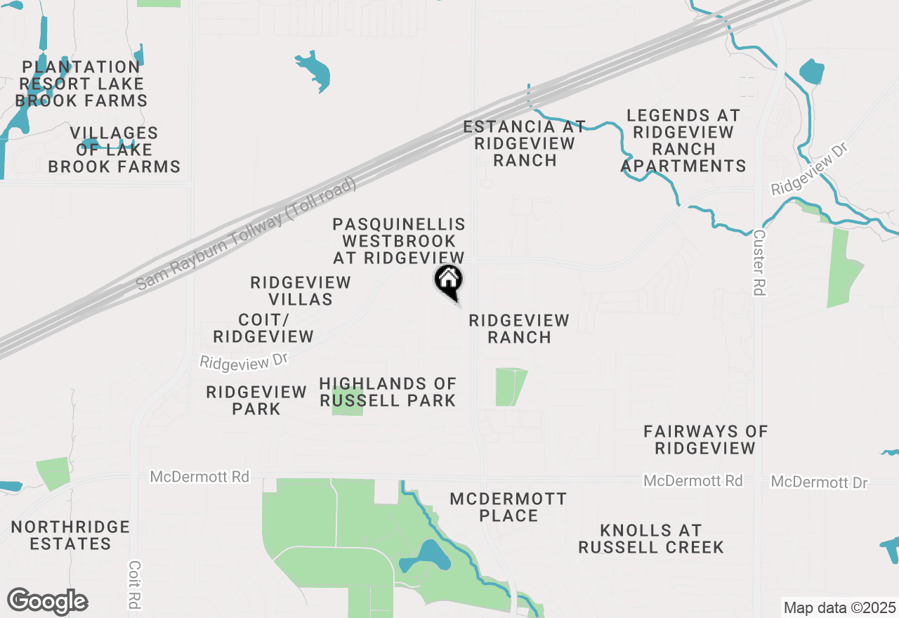 Map of 9624 Gold Hills Drive, Plano, TX 75025