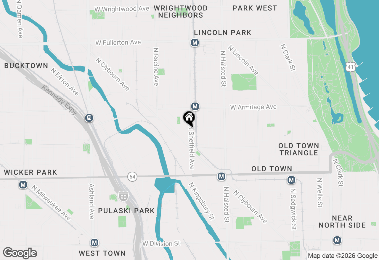 Map of 1866 N Sheffield Avenue #A, Chicago, IL 60614