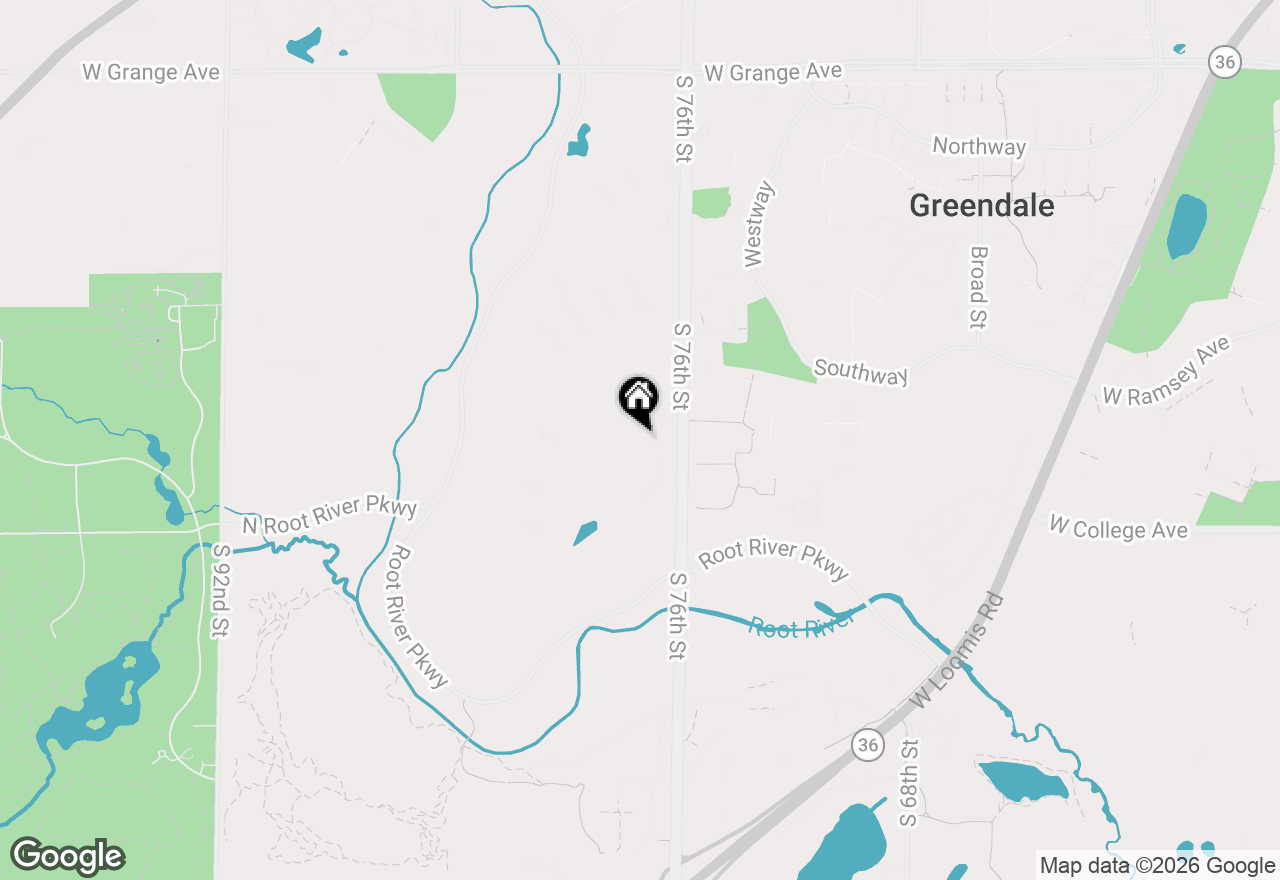 Map of 7693 Overlook Dr, Greendale, WI 53129