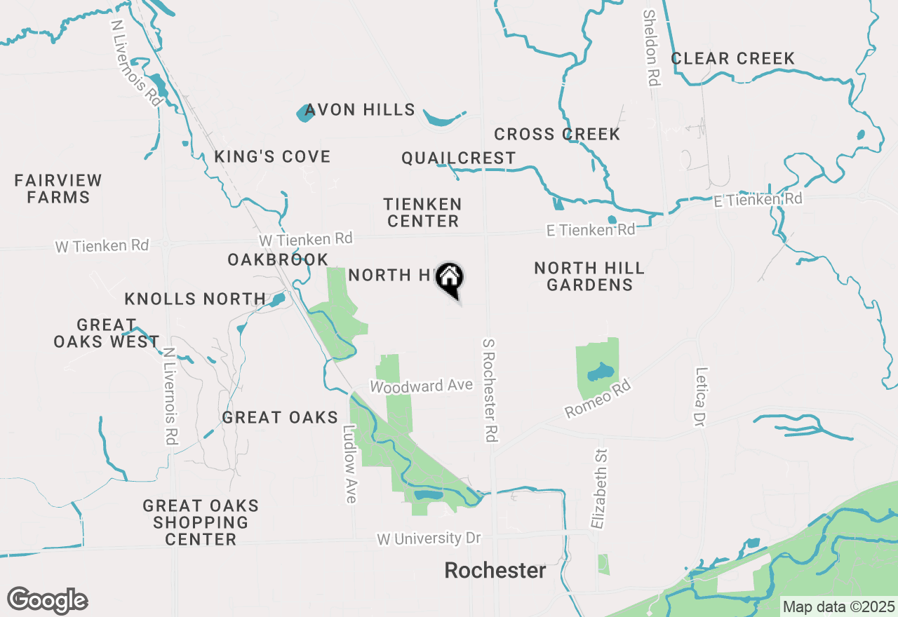 Map of 1202 N Pine Street, Rochester, MI 48307