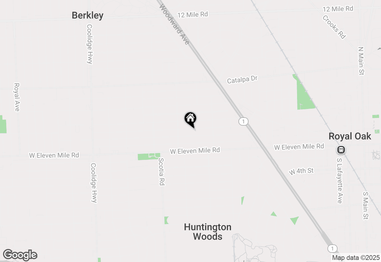 Map of 1353 Cambridge Road, Berkley, MI 48072