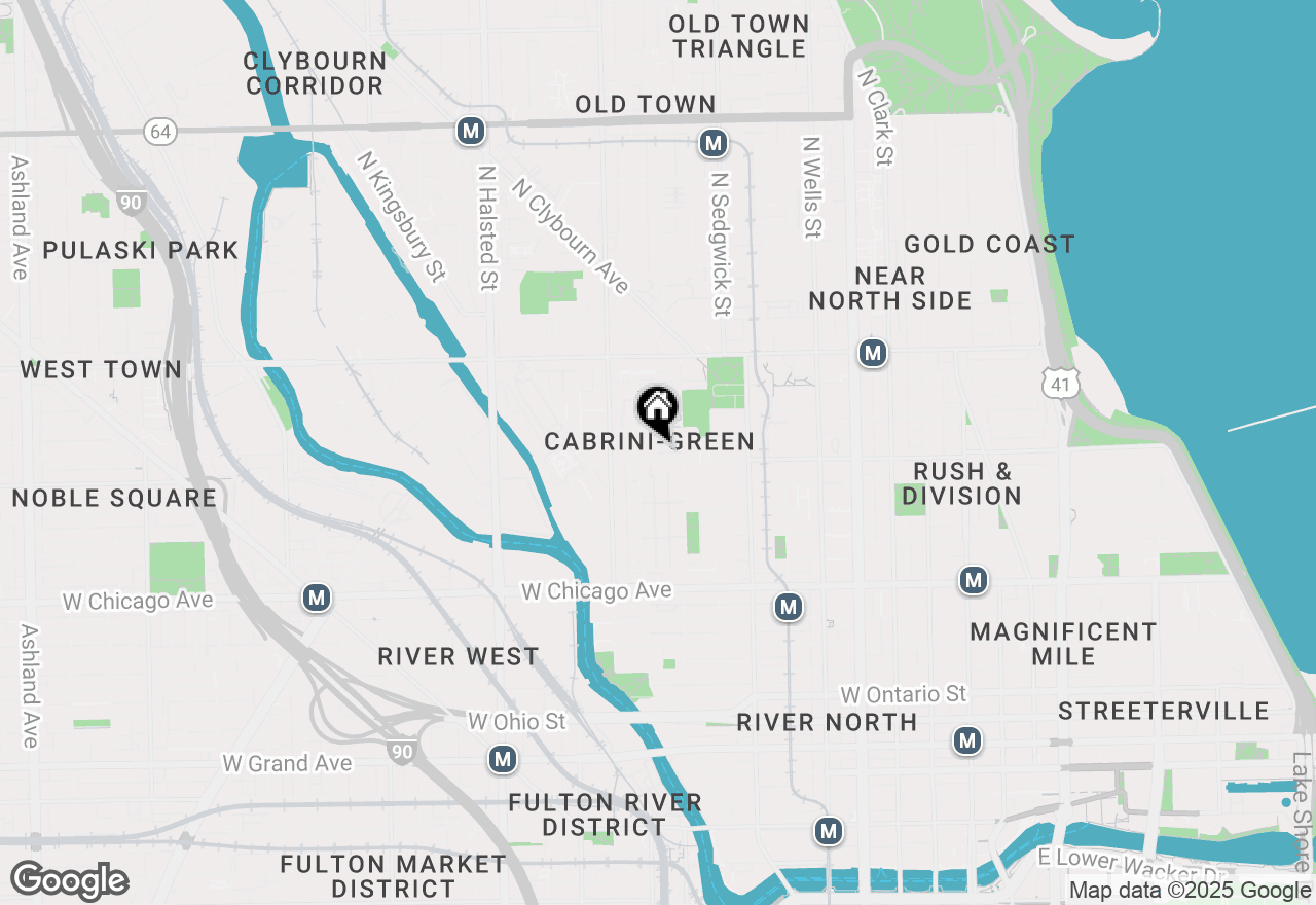 Map of 1017 N Cleveland Avenue #4, Chicago, IL 60610