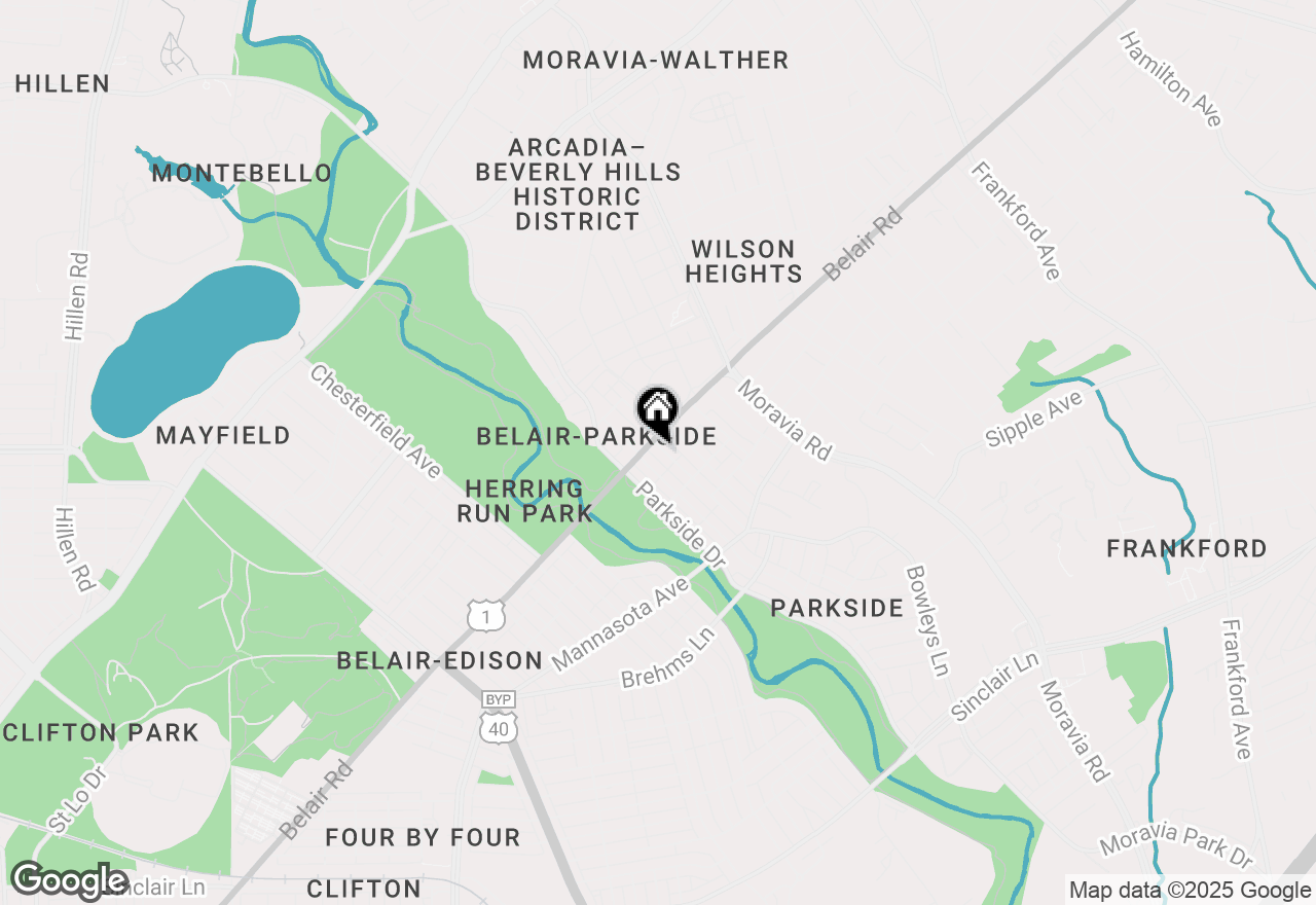 Map of 4211 Sheldon Avenue, Baltimore, MD 21206