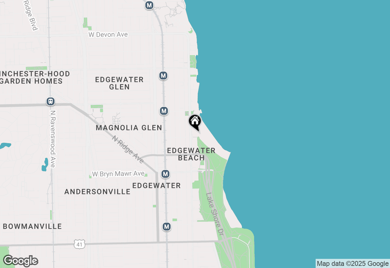 Map of 5801 N Sheridan Road #9C, Chicago, IL 60660