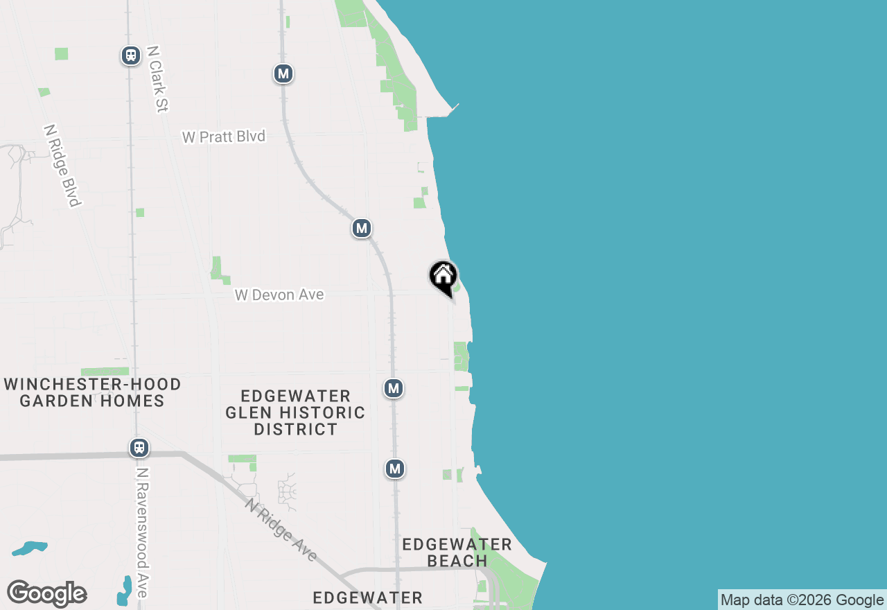Map of 6334 N Sheridan Road #3F, Chicago, IL 60660