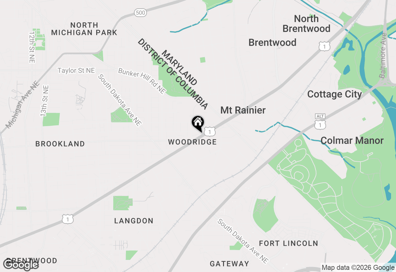 Map of 2814 Rhode Island Avenue Ne, Washington, DC 20018