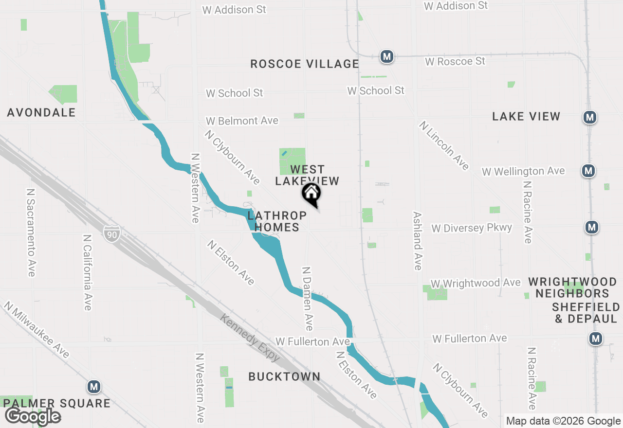Map of 2837 N Damen Avenue #3, Chicago, IL 60618