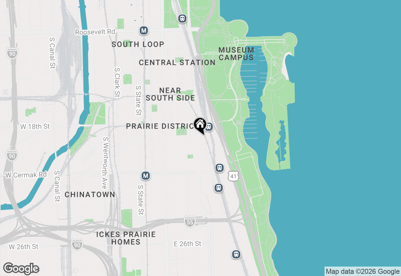 Map of 1901 S Calumet Avenue #2602, Chicago, IL 60616
