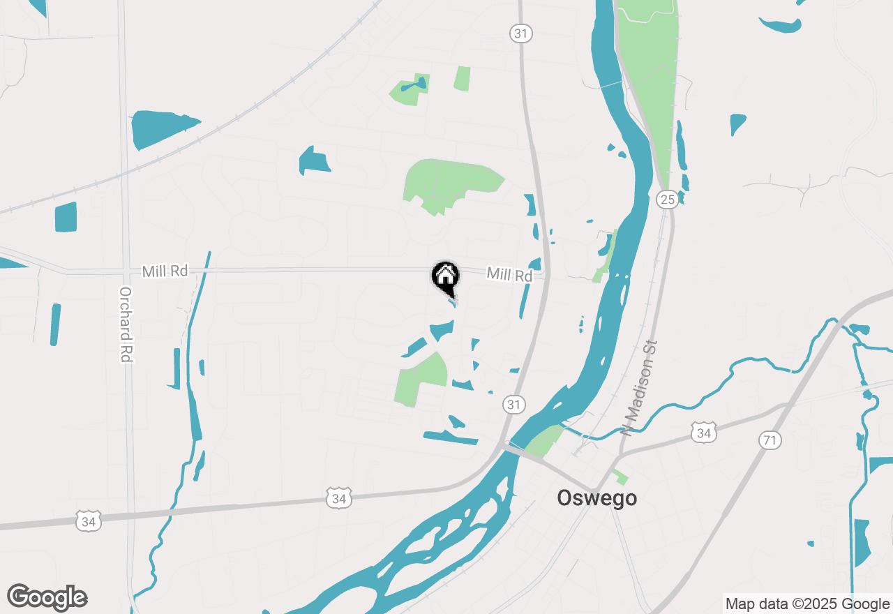 Map of 608 Clearwater Court, Oswego, IL 60543