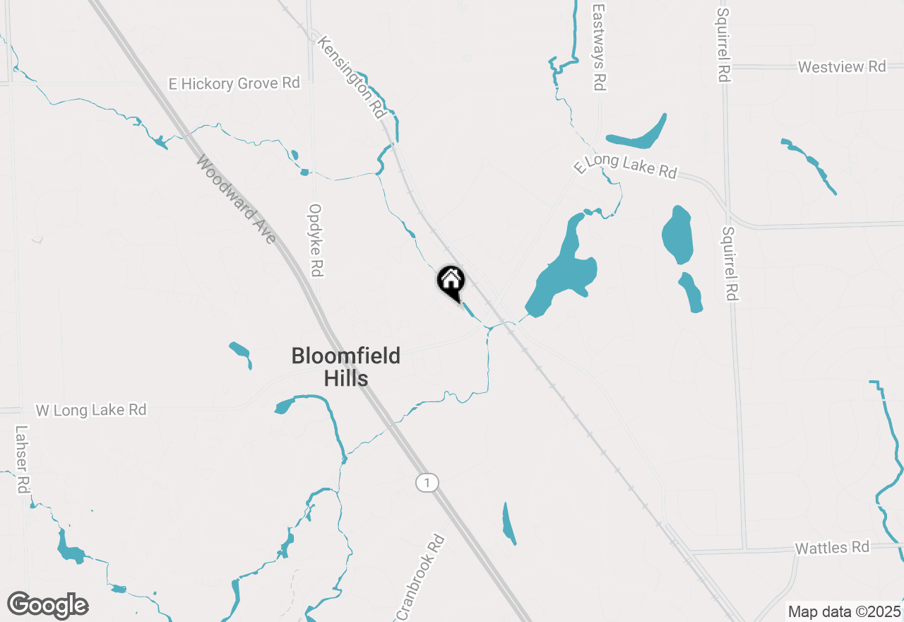 Map of 1753 Huntingwood Lane #D, Bloomfield Hills, MI 48304
