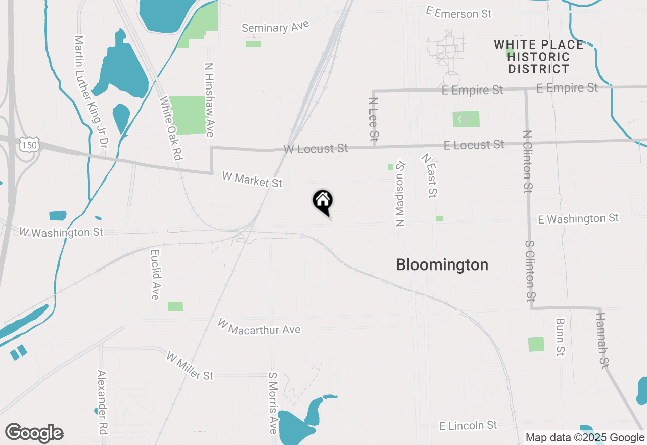 Map of 805 W Washington Street, Bloomington, IL 61701