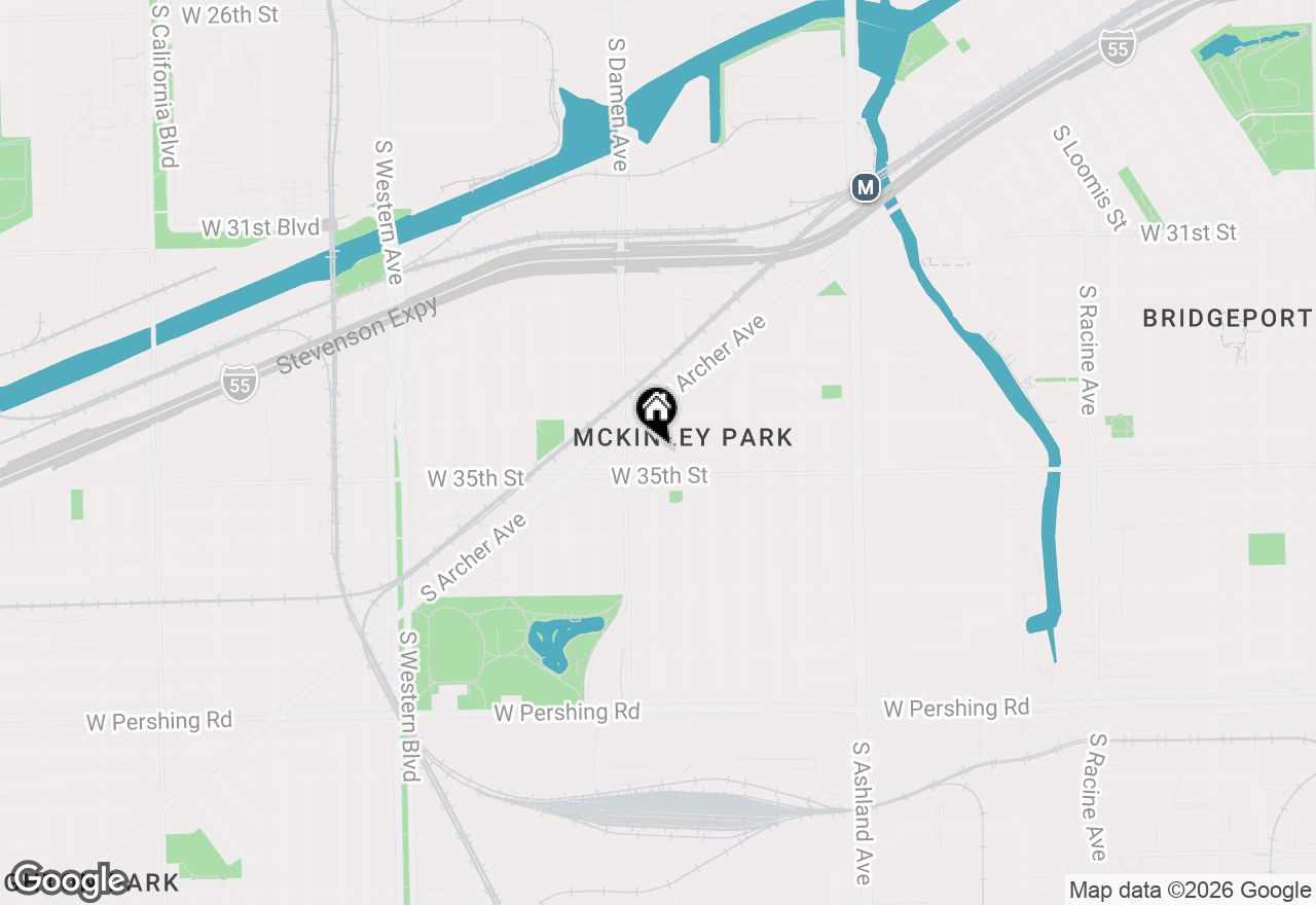 Map of 1927 W 34th Place, Chicago, IL 60608