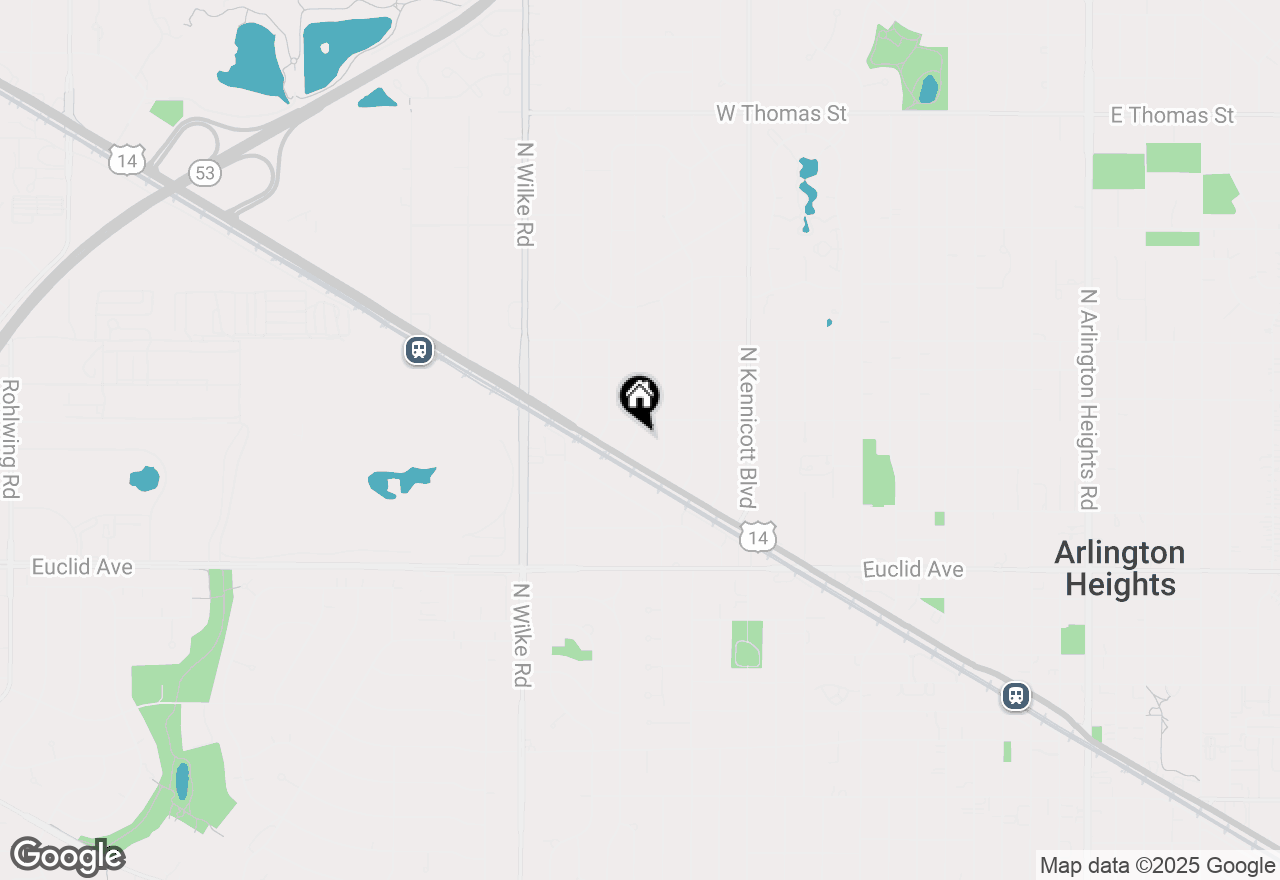 Map of 823 N Yale Avenue, Arlington Heights, IL 60004