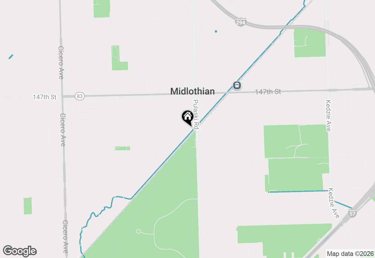 Map of 14903 Terrace Lane, Midlothian, IL 60445